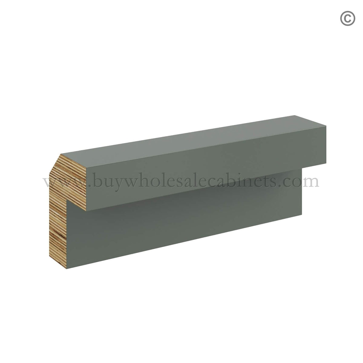 Green Shaker Angle Light Rail Moulding