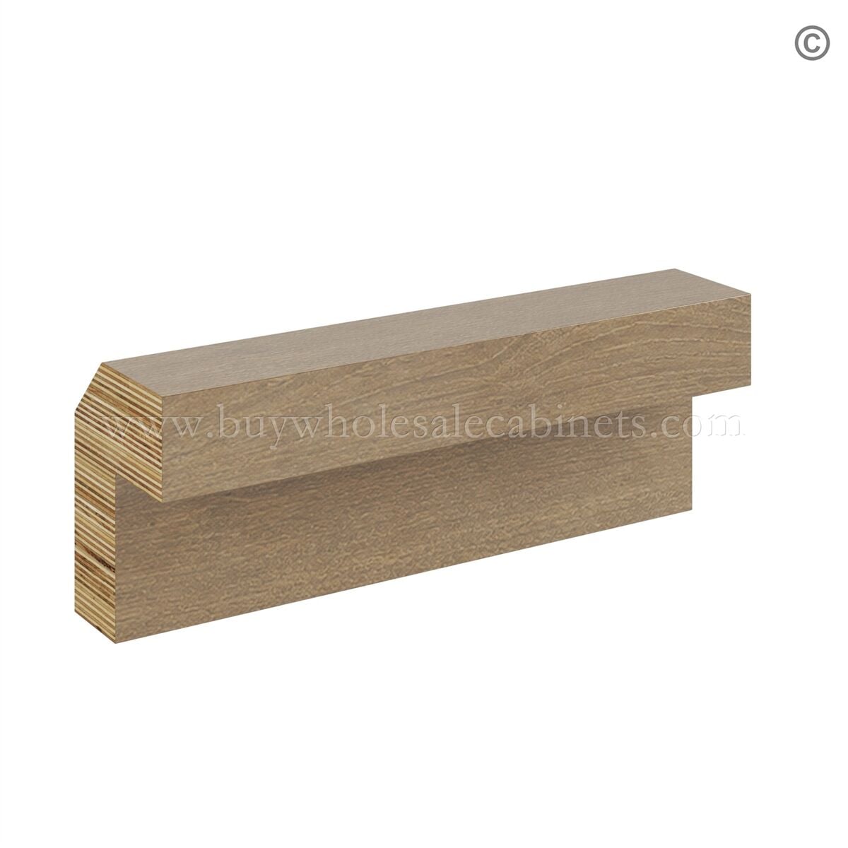 Rustic Wood Shaker Angle Light Rail Moulding