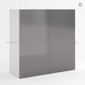 Frameless Gloss Gray 30″H Double Door Wall Cabinet