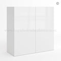 Frameless Gloss White 30″H Double Door Wall Cabinet
