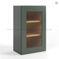 Green Shaker 30″ H Single Door Wall Cabinet with Glass Door