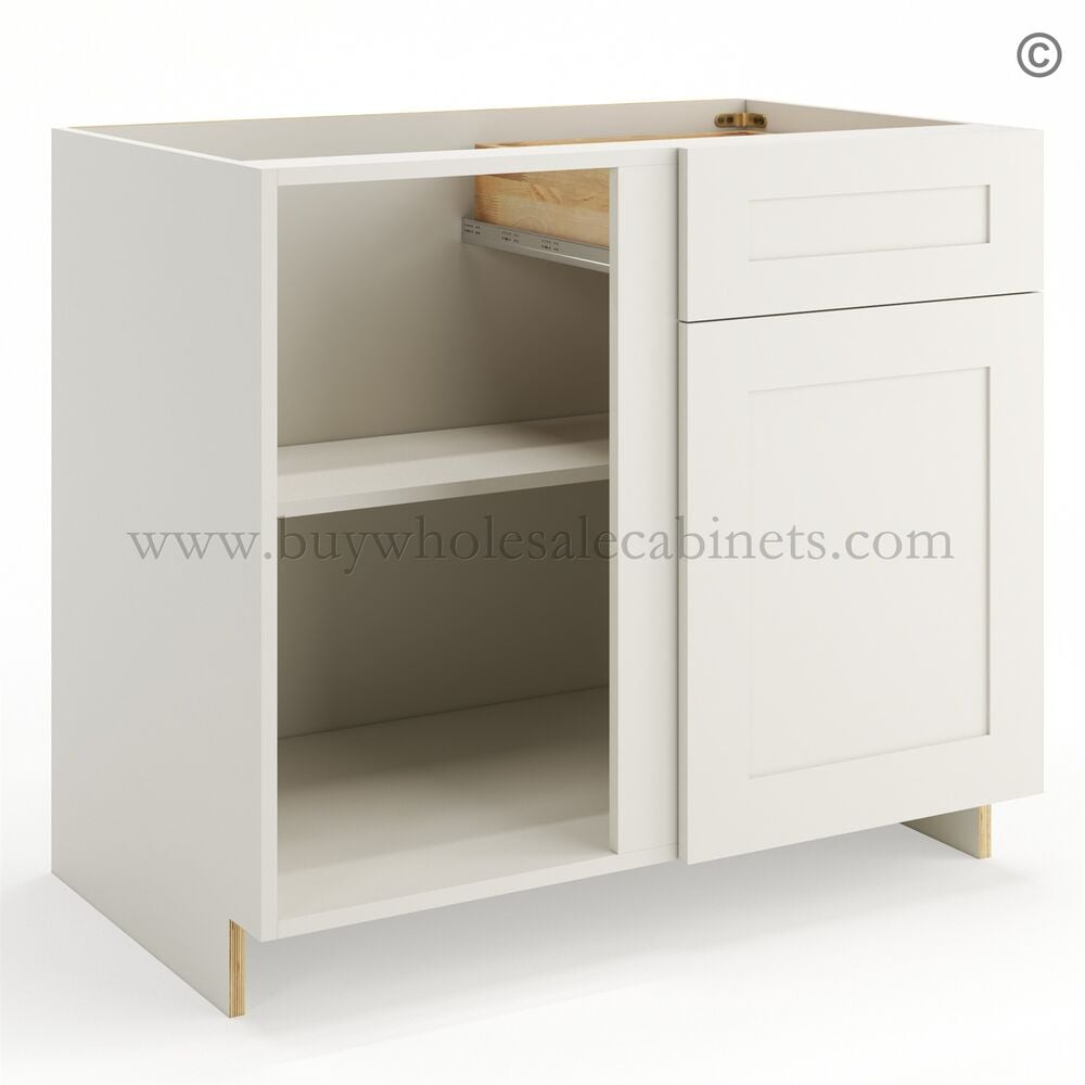 Frameless Pearl White Base Blind Cabinet