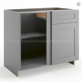 Frameless Graphite Gray Base Blind Cabinet