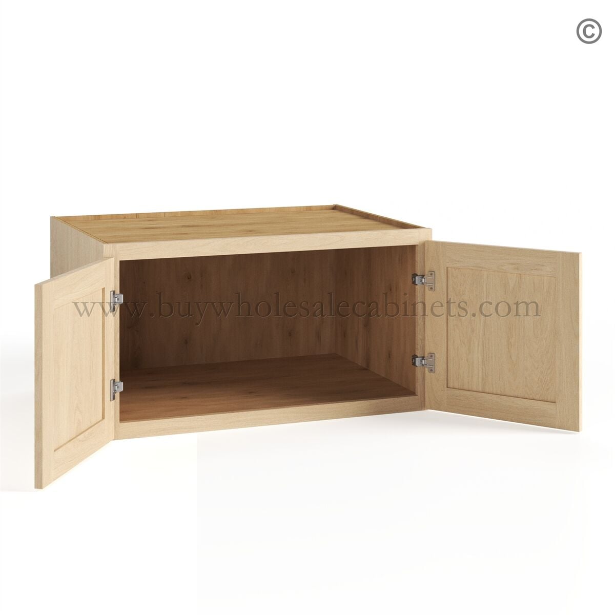 Unfinished Shaker 12″/15″/18″/21″ Refrigerator Wall Cabinet