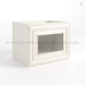 Charleston White Raised Panel 12″ H Single Door Wall Cabinet with Glass Door