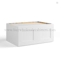 White Shaker 36″ W Refrigerator Wall Cabinet 24″ Deep