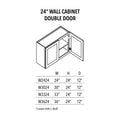 Jade Green Shaker Wall Cabinet 24″