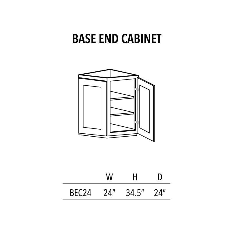Jade Green Shaker Base End Cabinet