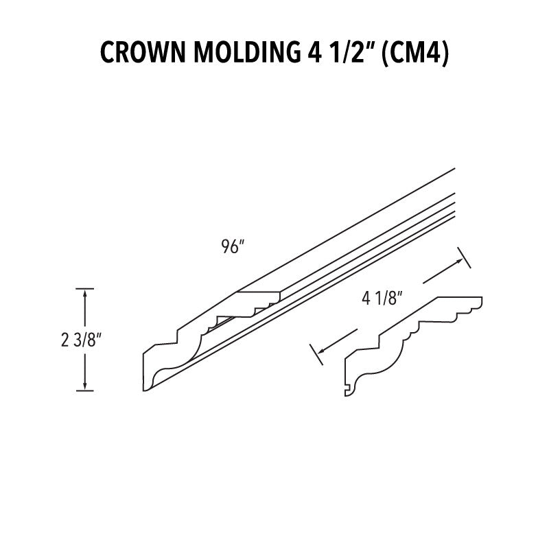 Jade Green Shaker Crown Molding (96″)