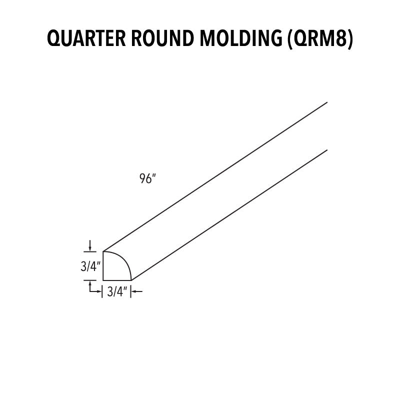 Jade Green Shaker Quarter Round Molding (96″)