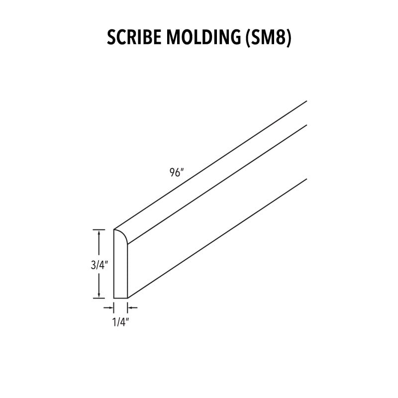 Jade Green Shaker Scribe Molding (96″)