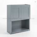 Gray Shaker Microwave Wall Cabinet