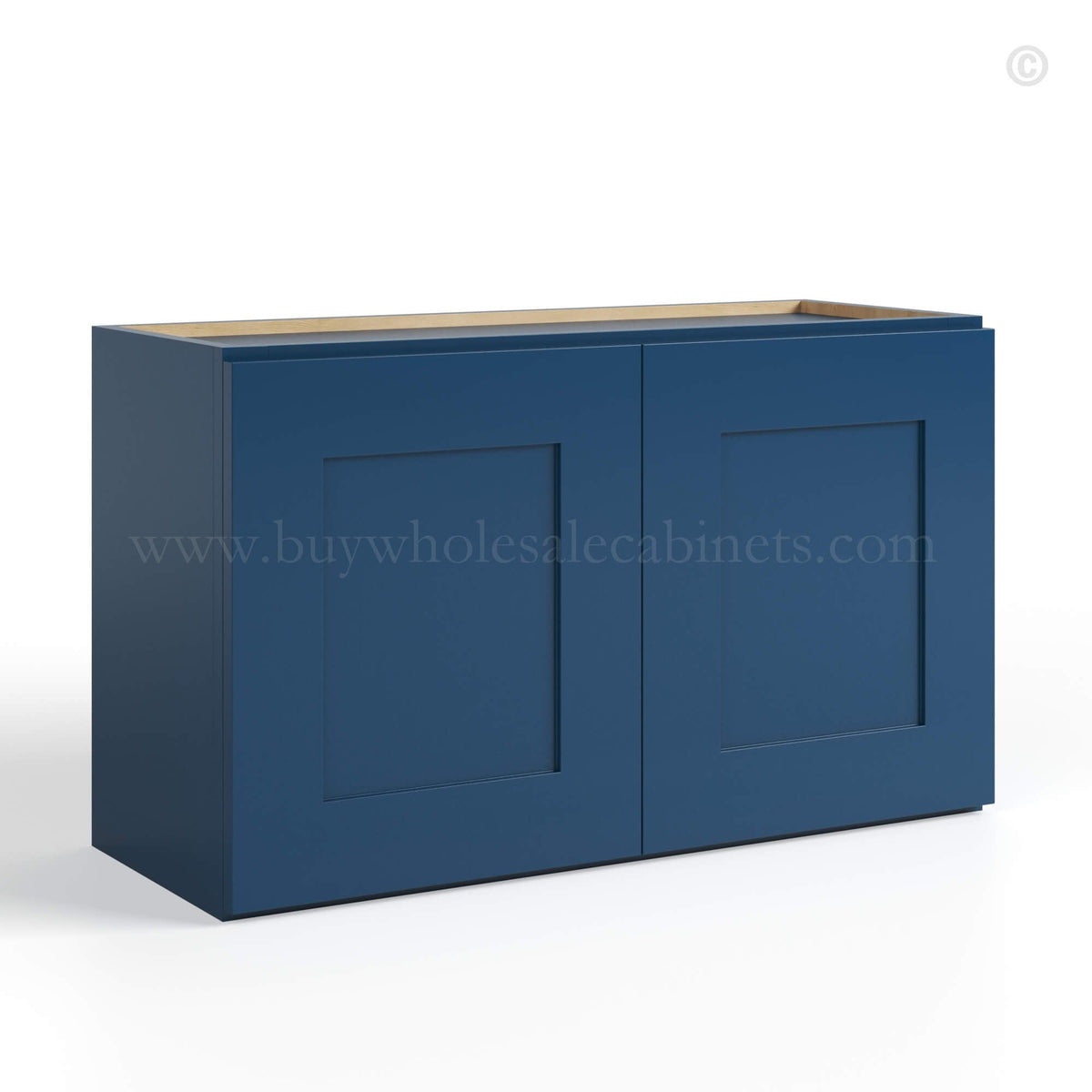 Navy Blue Shaker 18″ H Double Door Wall Cabinet