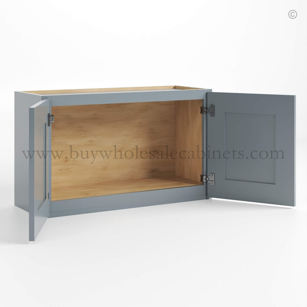 Gray Shaker 12″ H Double Door Wall Cabinet