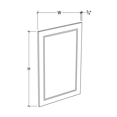 Frameless Pearl White Cabinet Door Panel