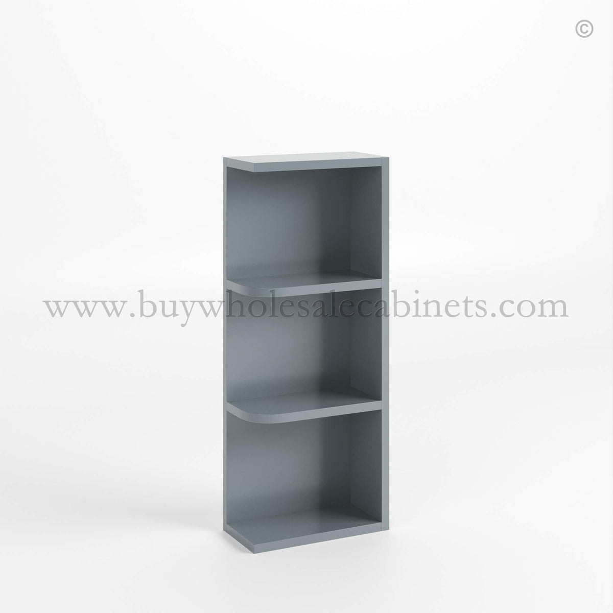 Gray Shaker Open End Shelf (Reversible)