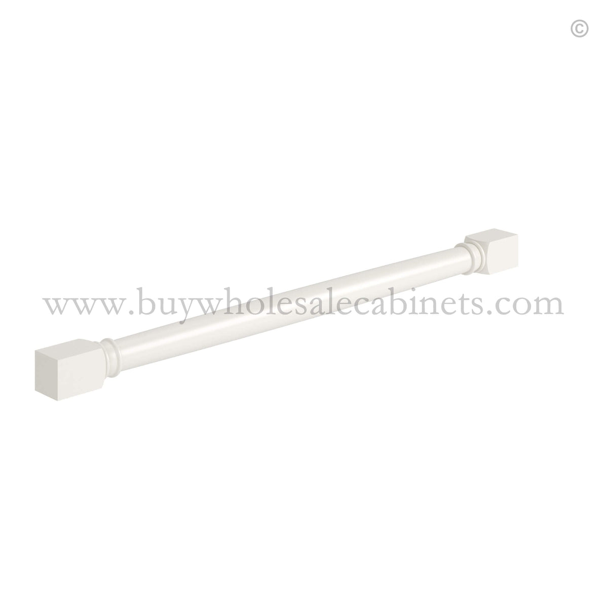 Charleston White Raised Panel Classic Decorative Leg