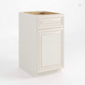 Charleston White Raised Panel Two Drawer Document File Base Cabinet