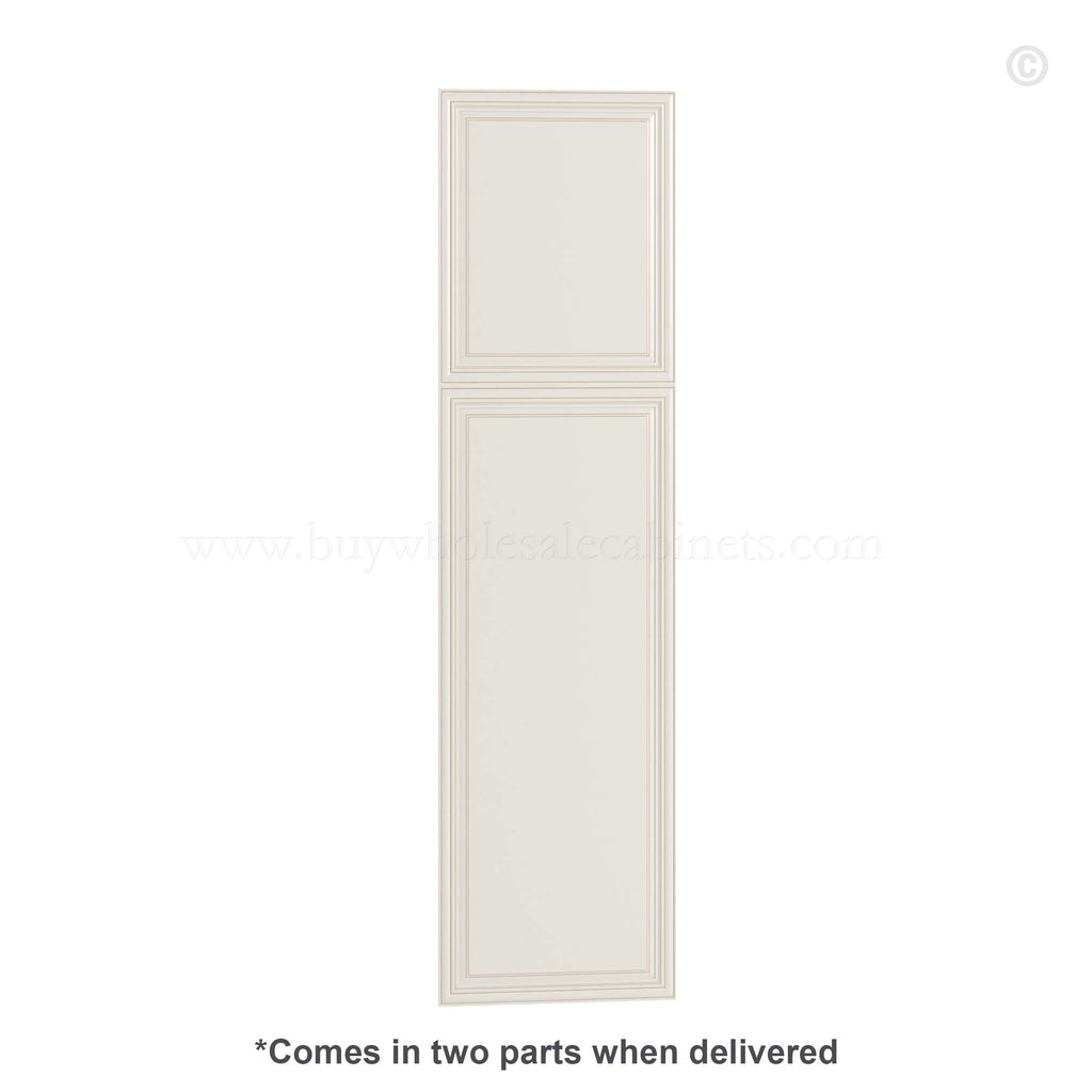 Charleston White Raised Panel Tall Decorative Door Panel