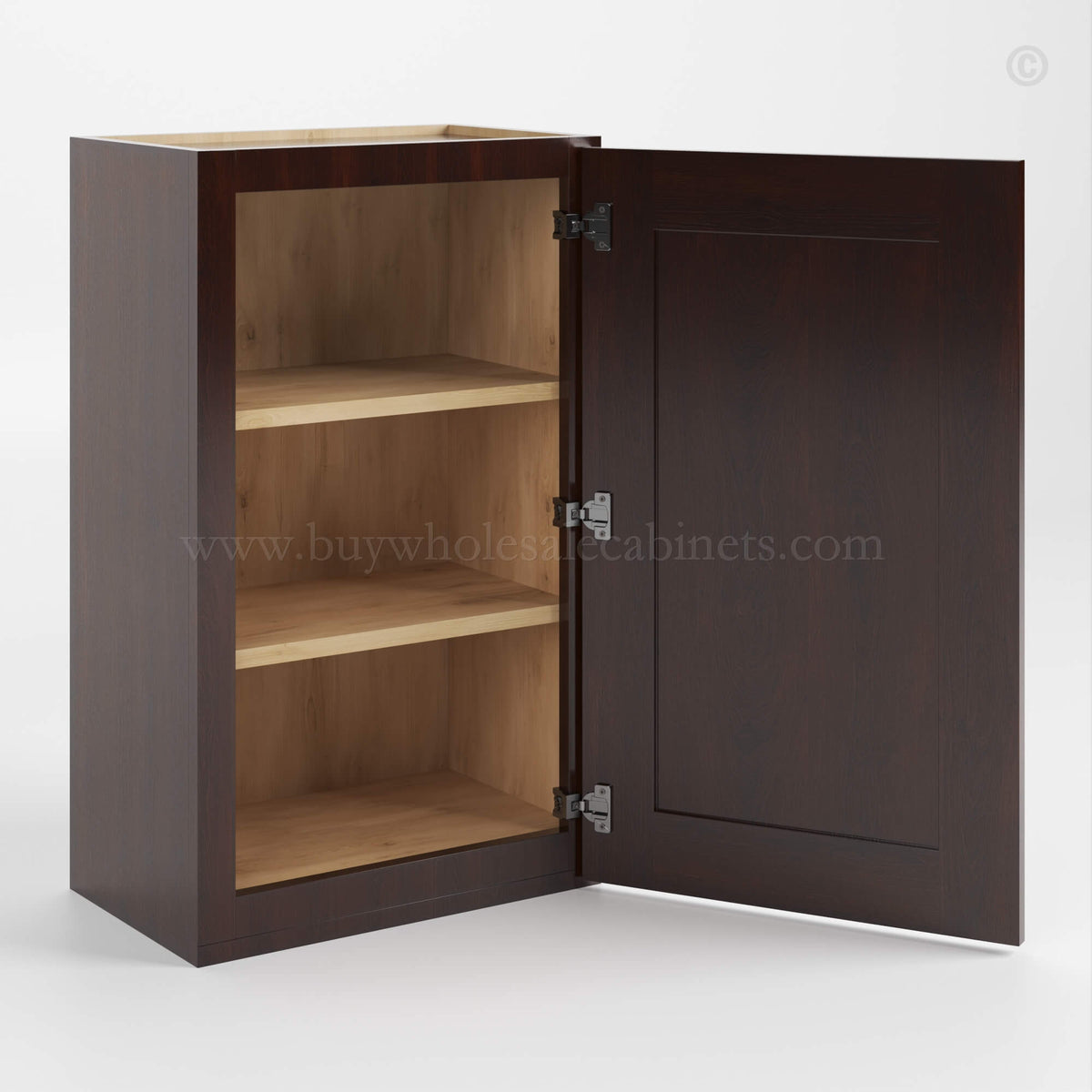 Shaker Espresso 30″ H Single Door Wall Cabinet