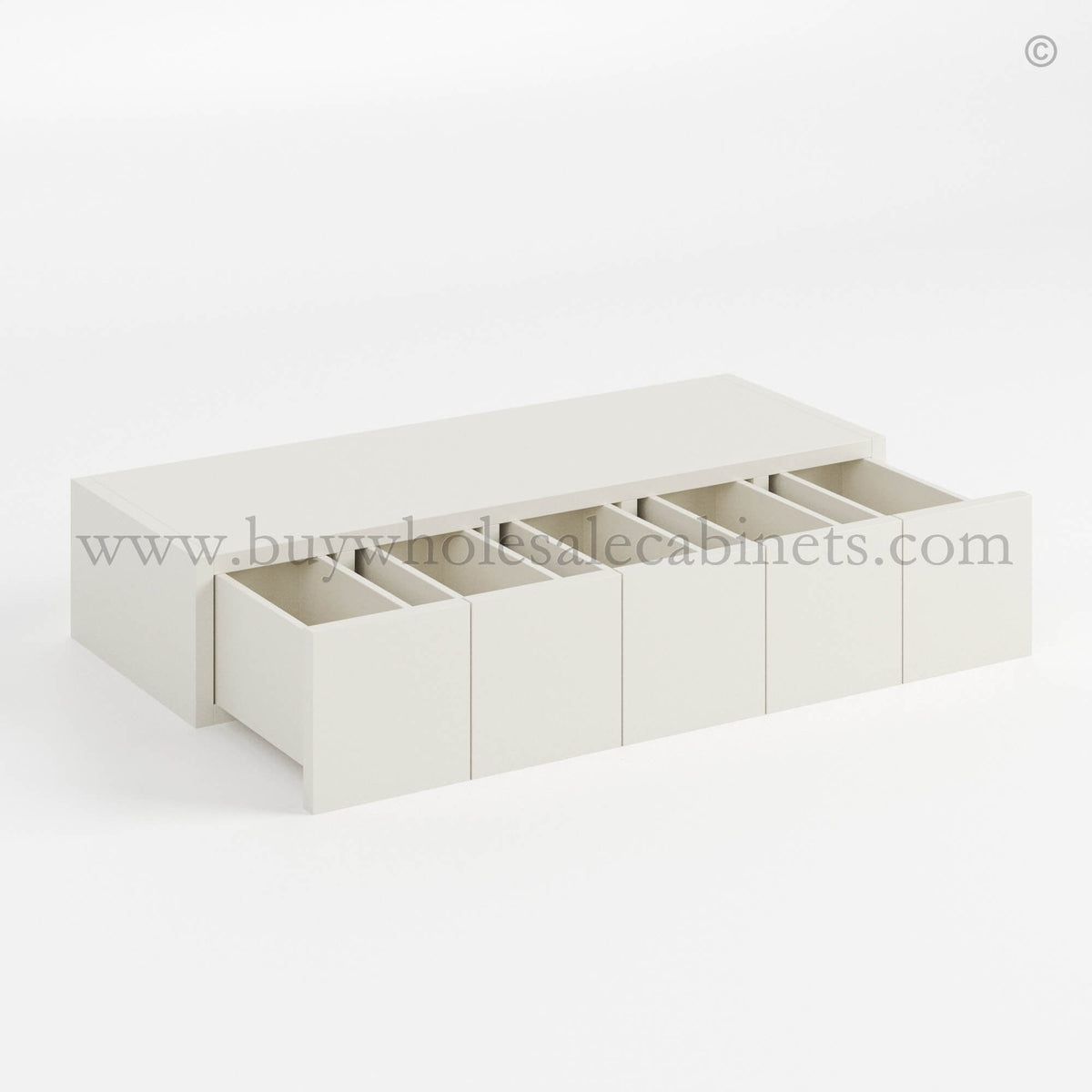 Charleston White Raised Panel Wall Spice Drawer