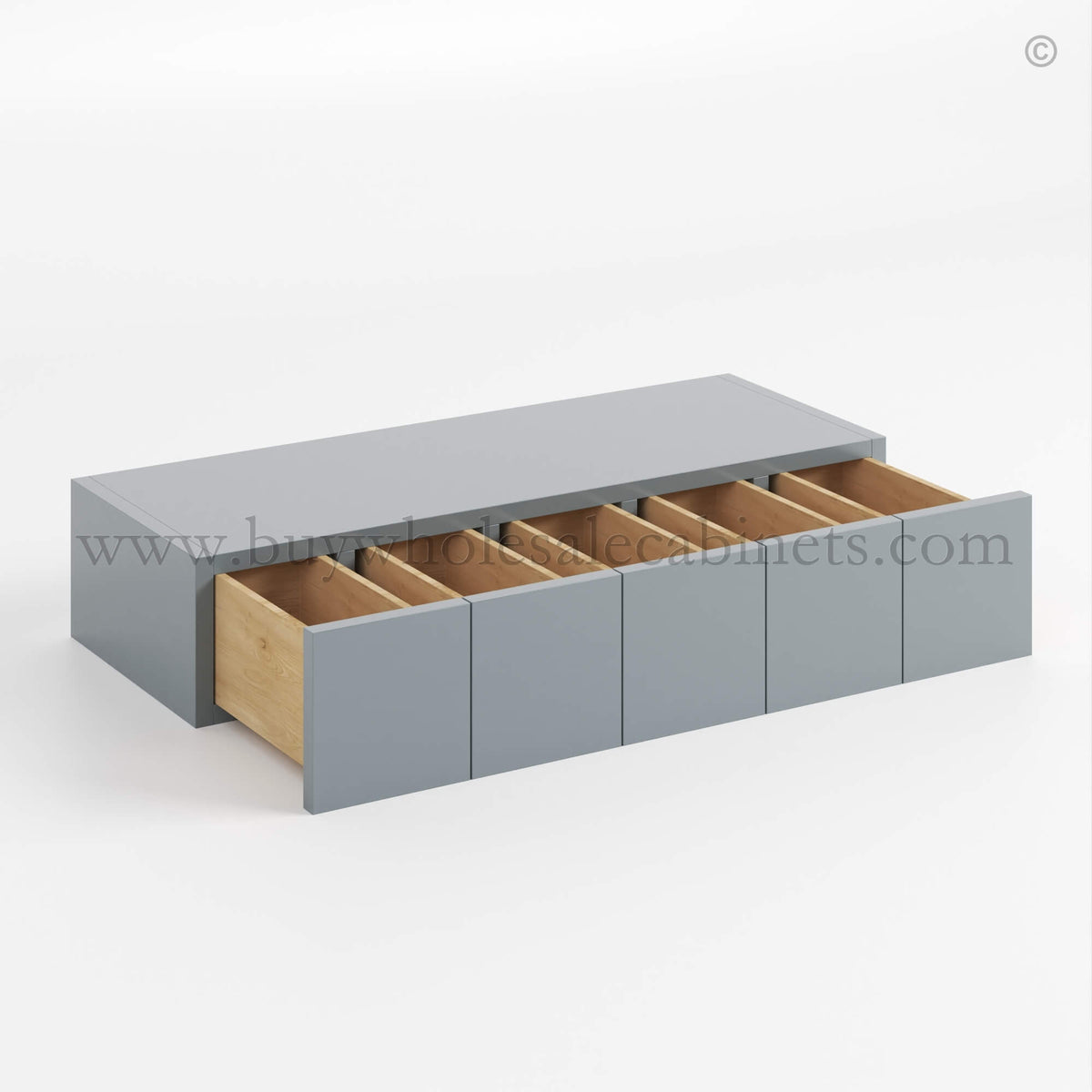 Gray Shaker Wall Spice Drawer