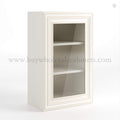 Charleston White Raised Panel 30″ H Single Door Wall Cabinet with Glass Door