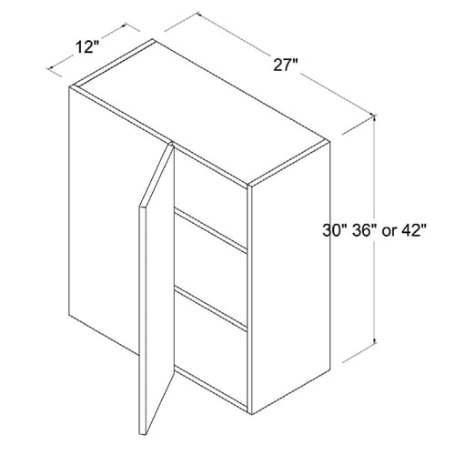 Frameless Gloss White Blind Corner Wall Cabinet