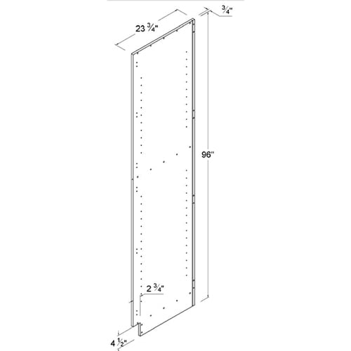 Frameless Gloss Gray Finished Panel for Utility Pantries
