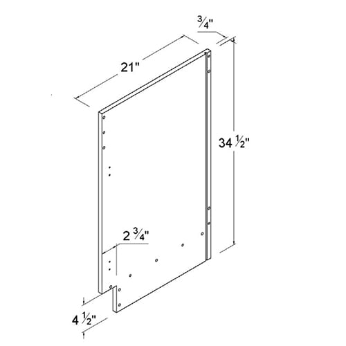 Frameless Gloss White Finished Side Panel for Vanity Base