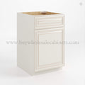 Charleston White Raised Panel Base Cabinet with Single Door & Drawer