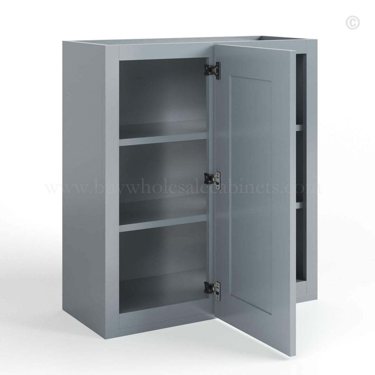 Gray Shaker 30″ H Wall Blind Cabinet