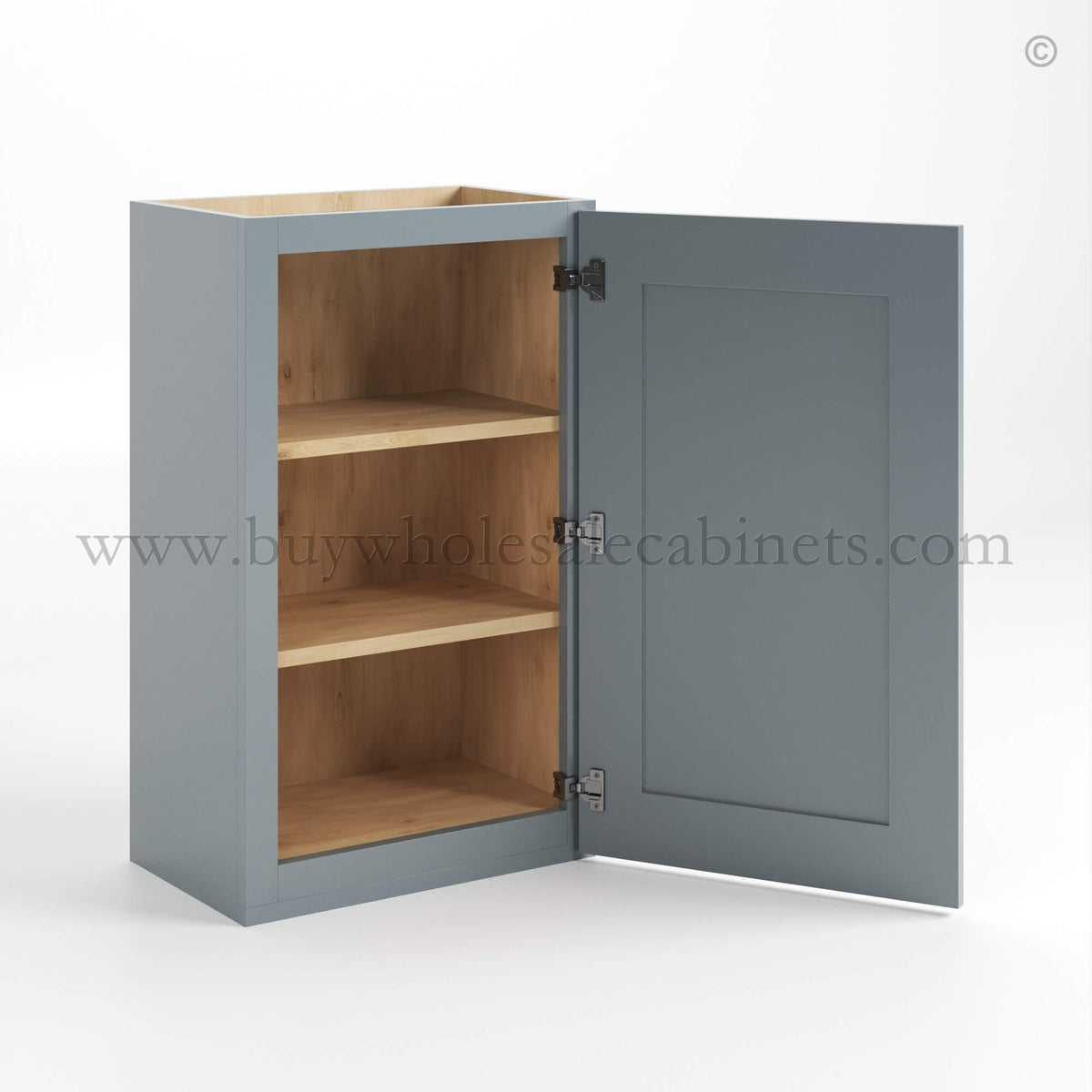 Gray Shaker 30″ H Single Door Wall Cabinet
