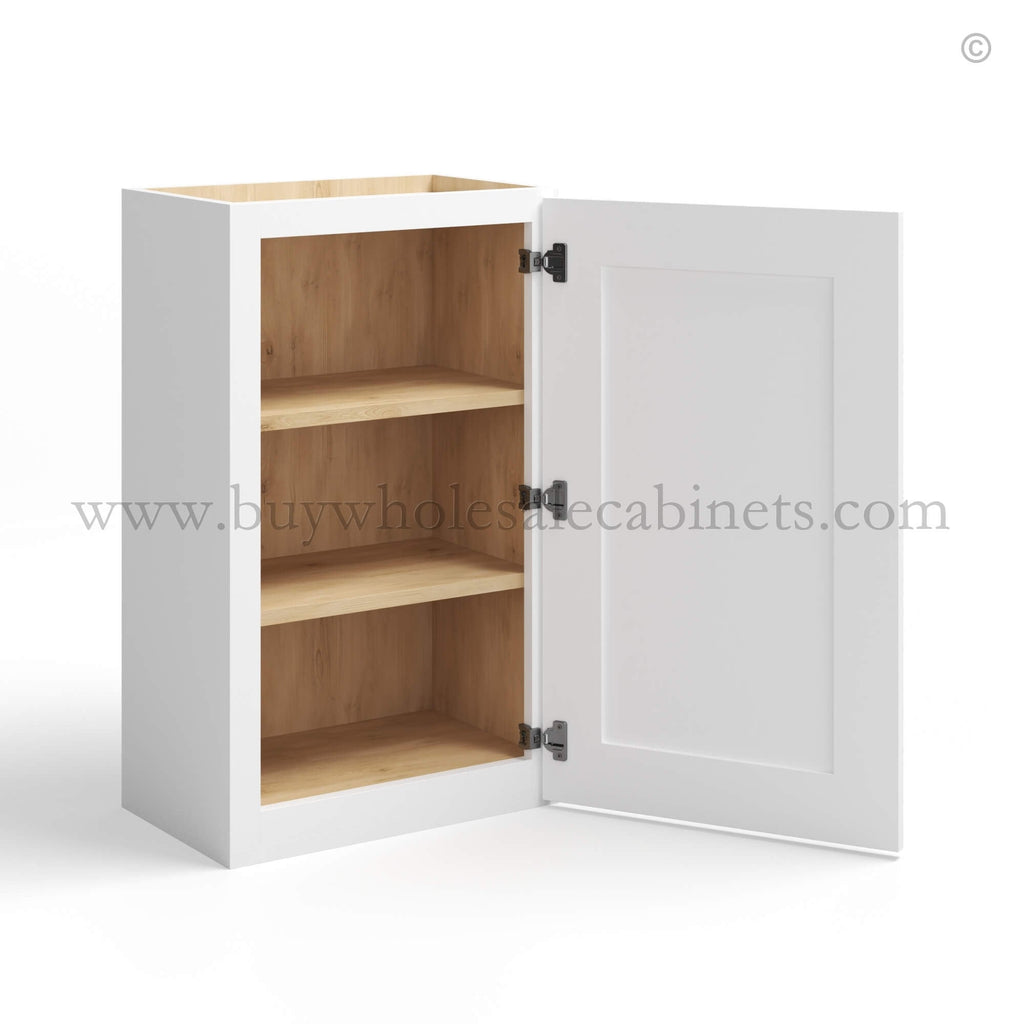 White Shaker 36″ H Single Door Wall Cabinet