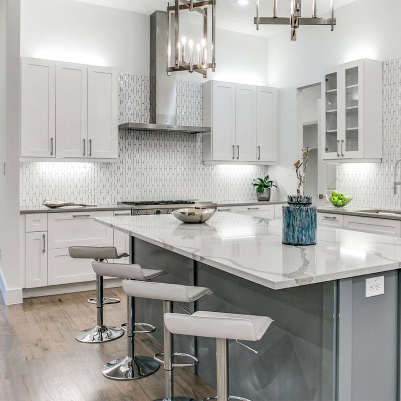 Frameless Modern White Shaker Sample Door