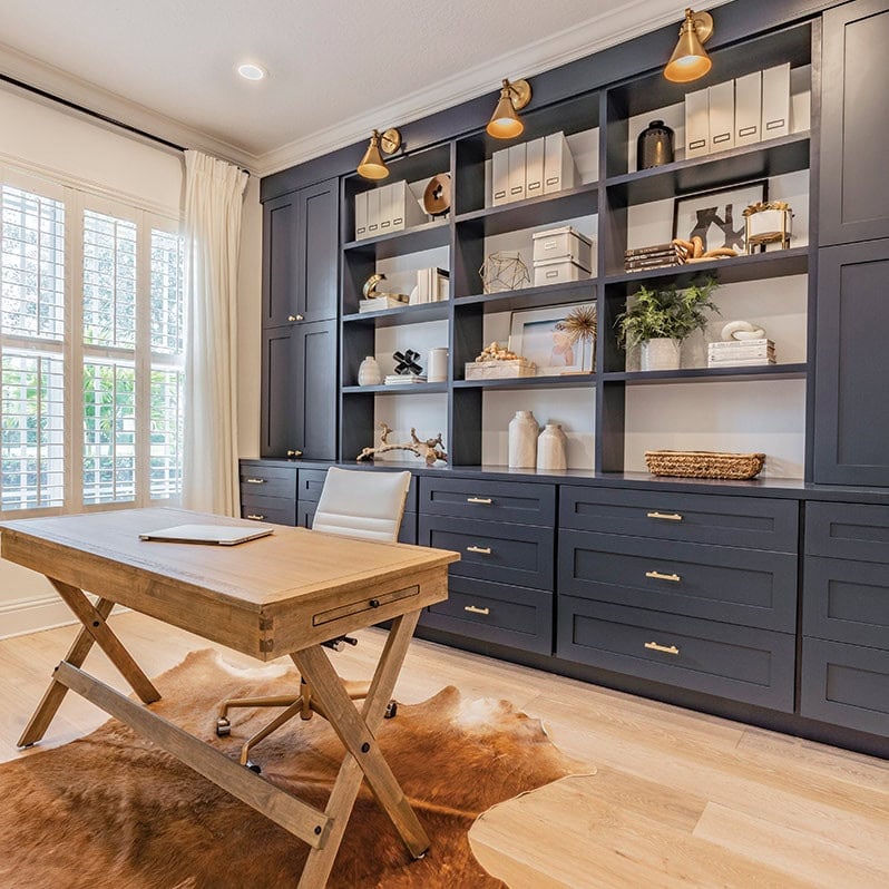 Frameless Oxford Blue Inside Corner Trim