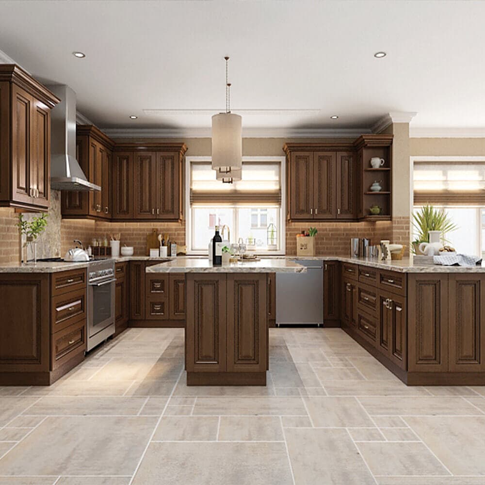 Frameless Classic Chestnut Sample Door