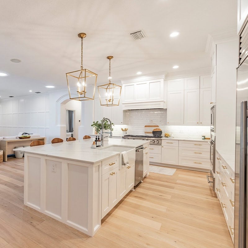 Frameless Modern White Shaker Counter Top Edge Molding