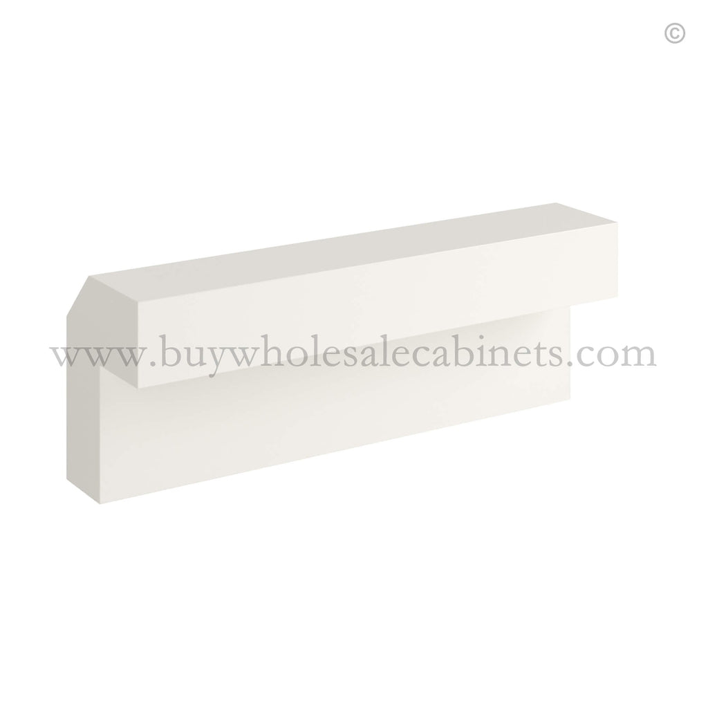 Charleston White Raised Panel Angle Light Rail Moulding