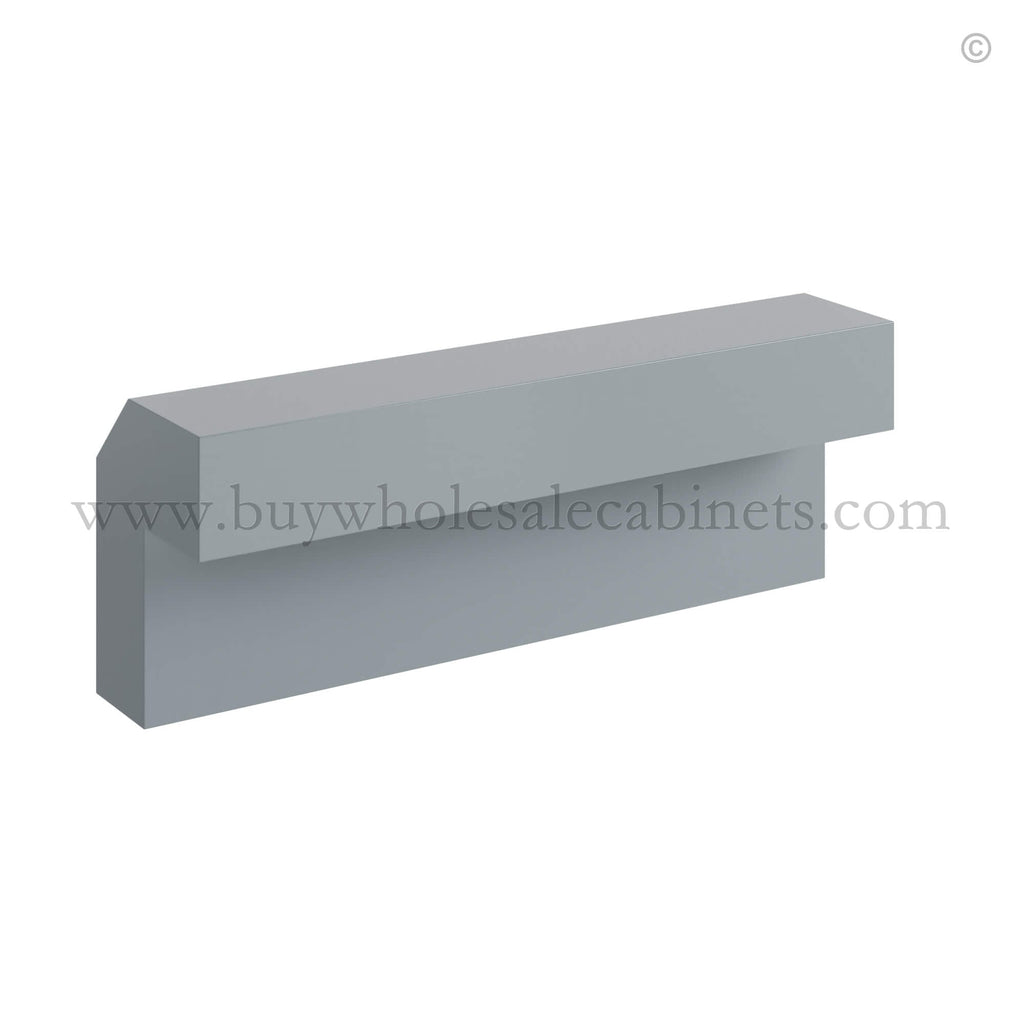 Gray Shaker Angle Light Rail Moulding