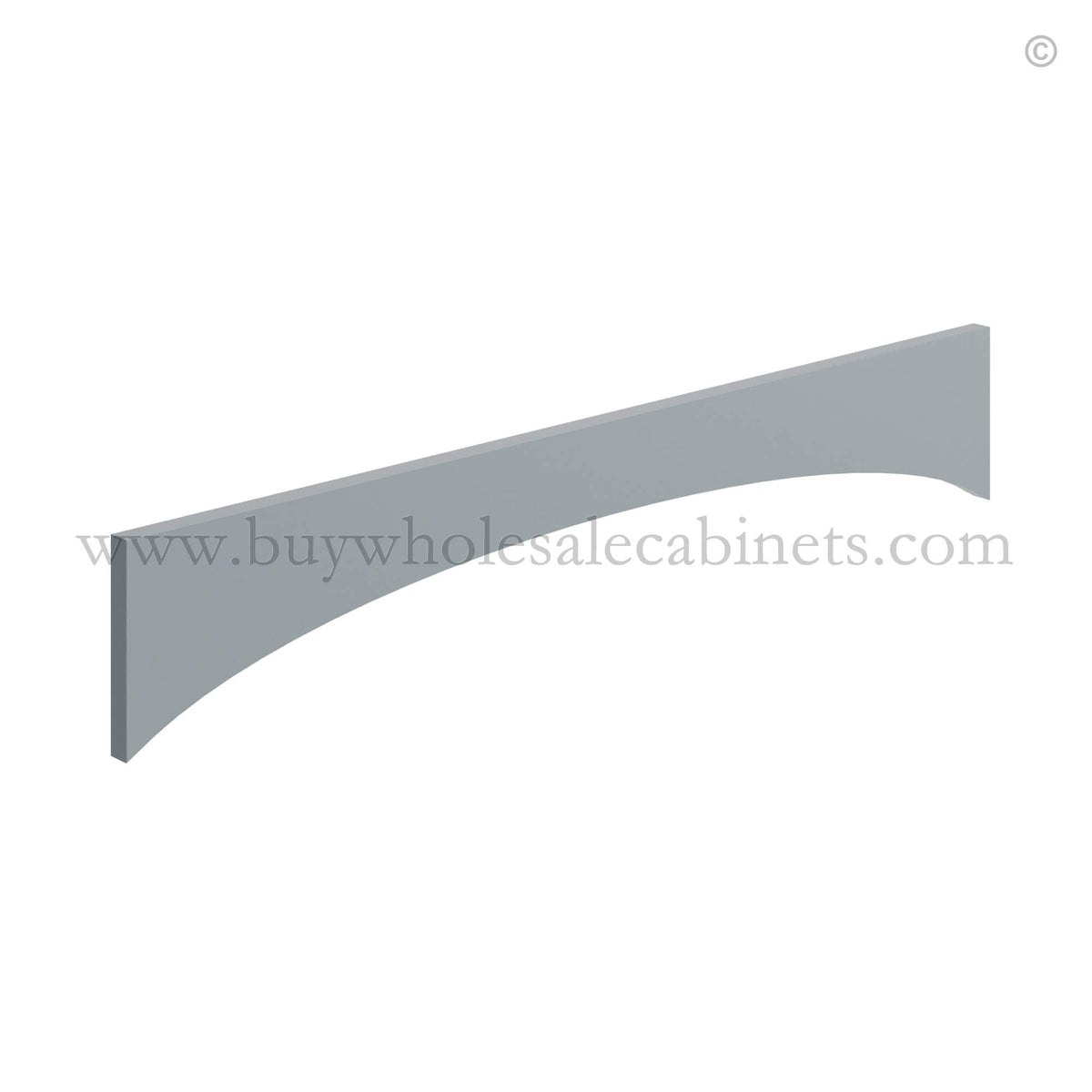 Gray Shaker Arched Valance
