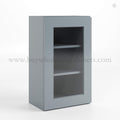 Gray Shaker 36″ H Single Door Wall Cabinet with Glass Door
