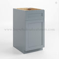 Gray Shaker Two Drawer Document File Base Cabinet