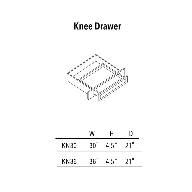 Jade Green Shaker Knee Drawer