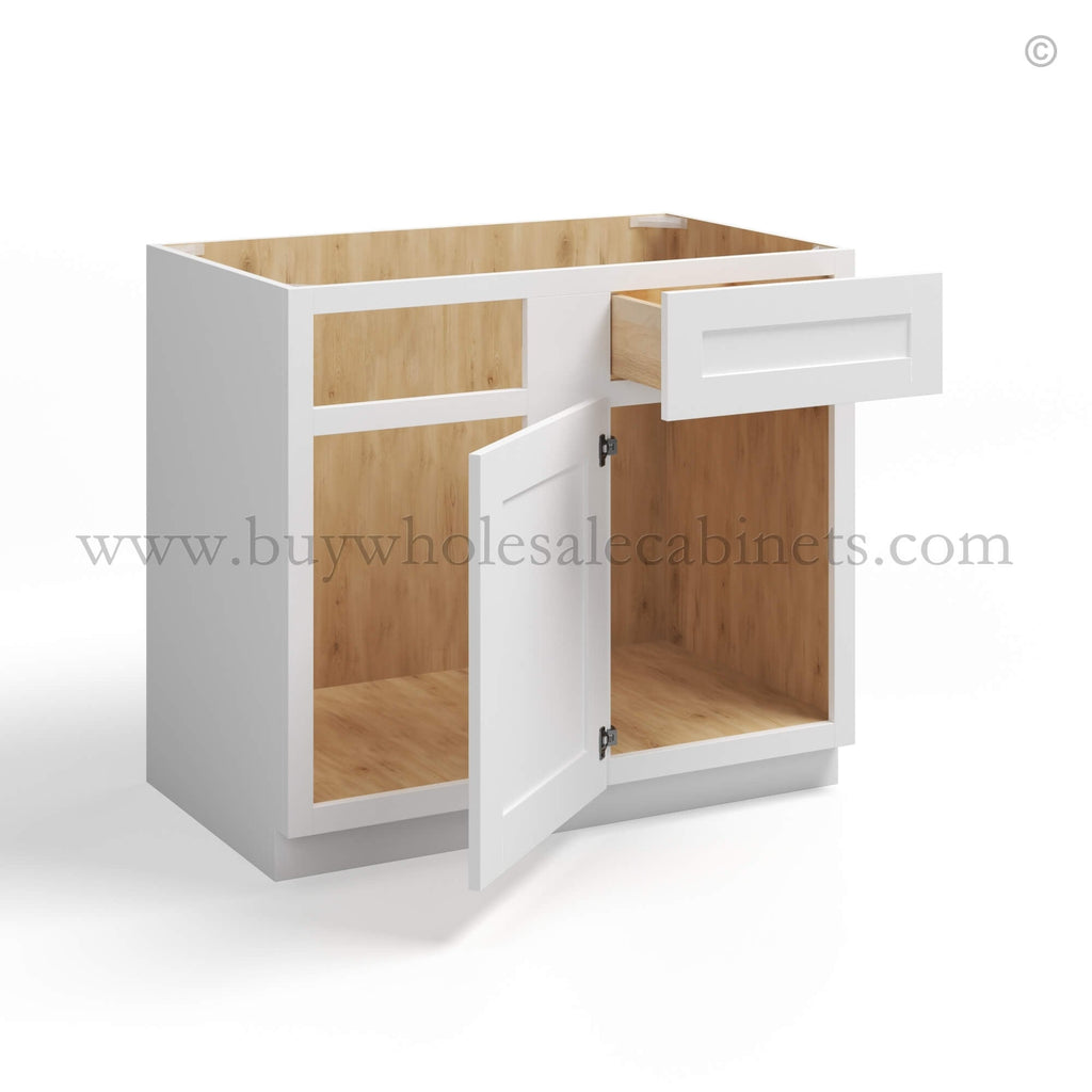 White Shaker Blind Corner Base Cabinet (L/R interchangeable)