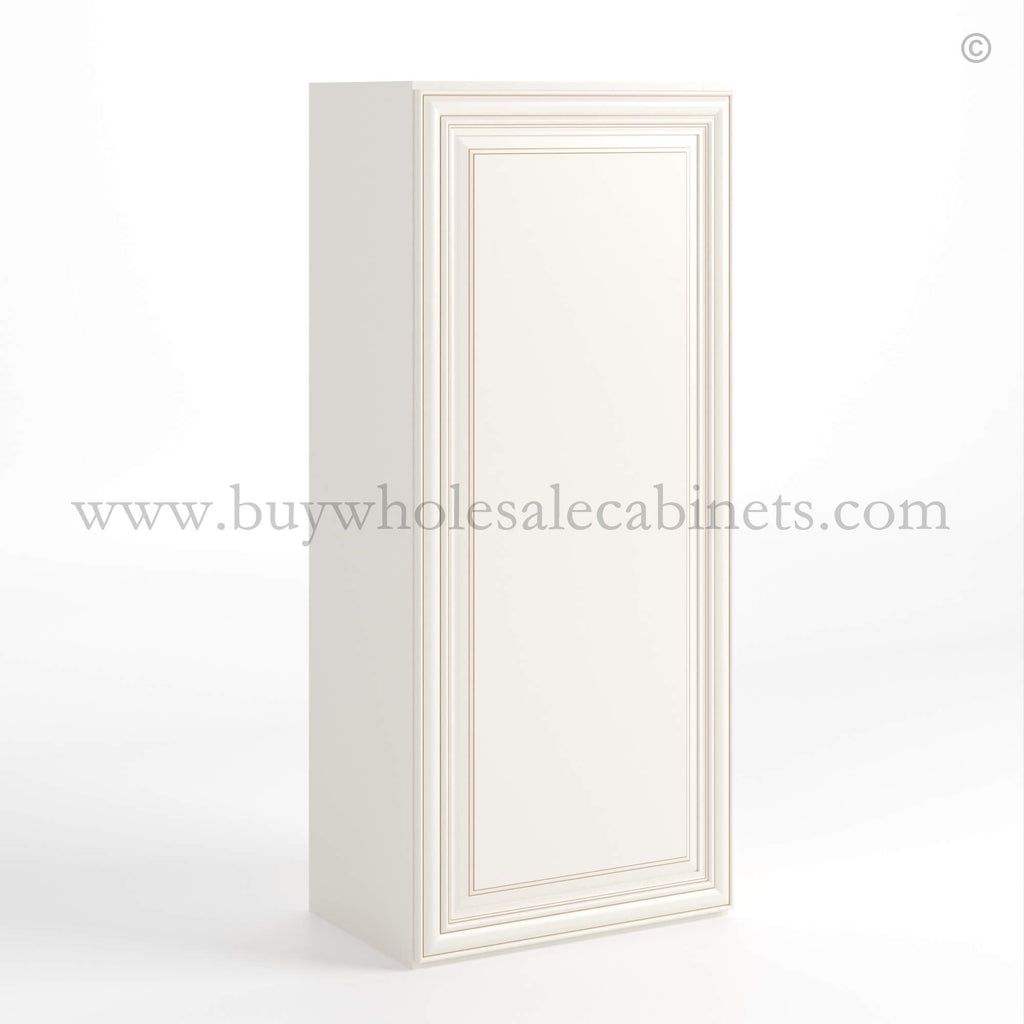 Charleston White Raised Panel 42″ H Single Door Wall Cabinet