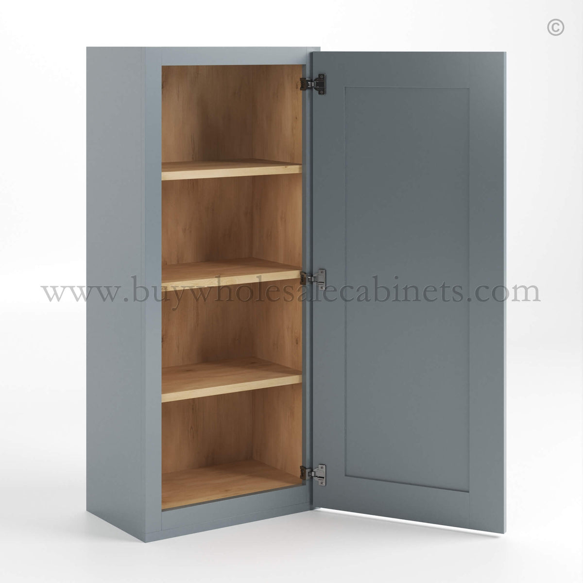 Gray Shaker 42″ H Single Door Wall Cabinet