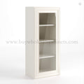 Charleston White Raised Panel 42″ H Single Door Wall Cabinet with Glass Door