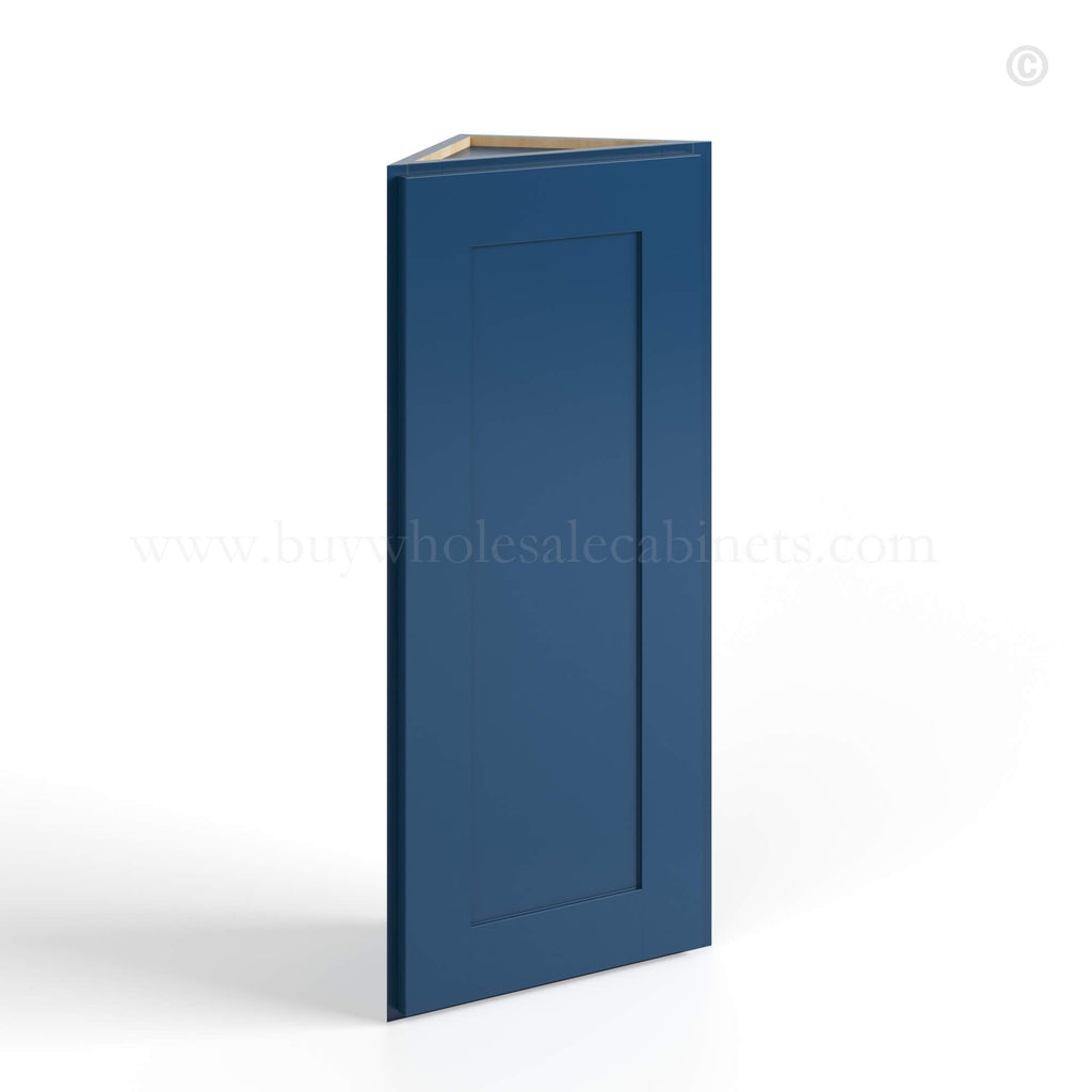 Navy Blue Shaker 12 W Angle Wall Cabinet