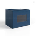 Navy Blue Shaker 12″ H Single Door Wall Cabinet with Glass Door